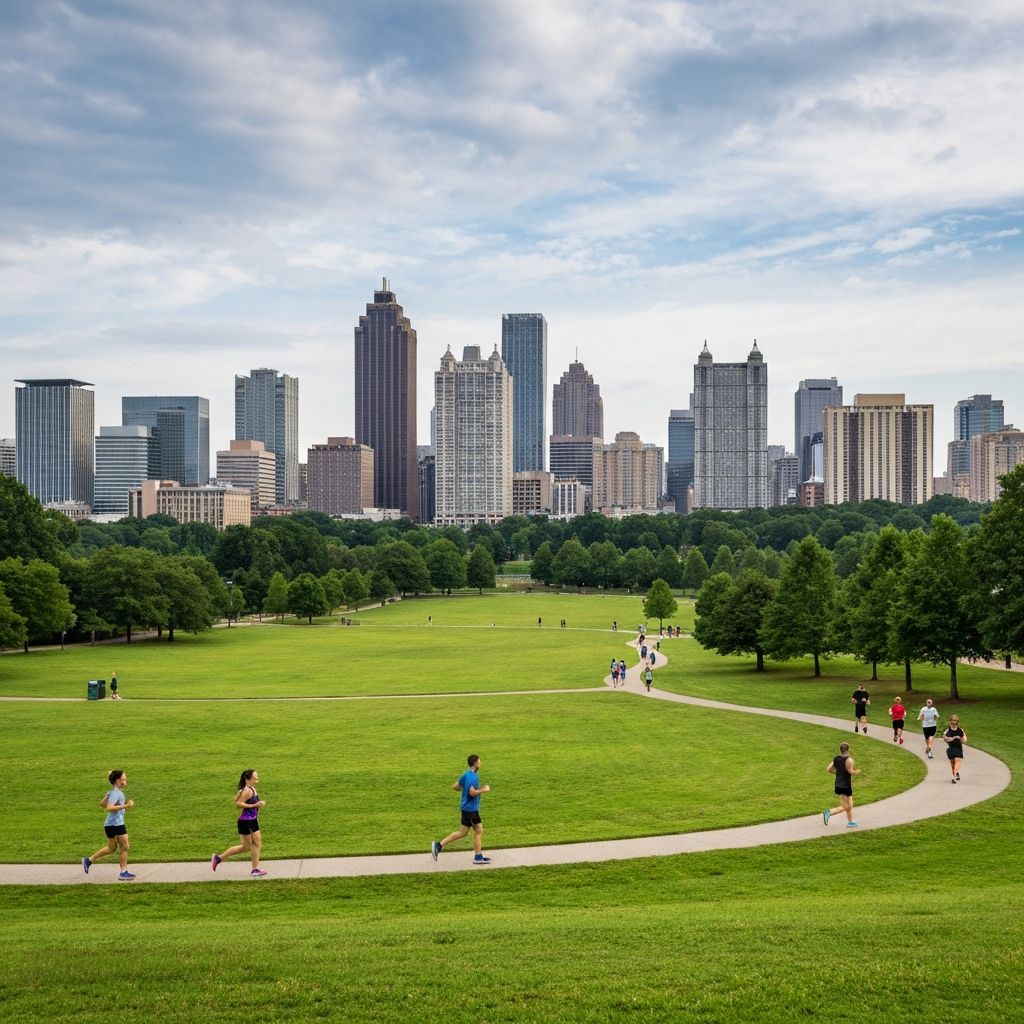 Piedmont Park Midtown Atlanta green space