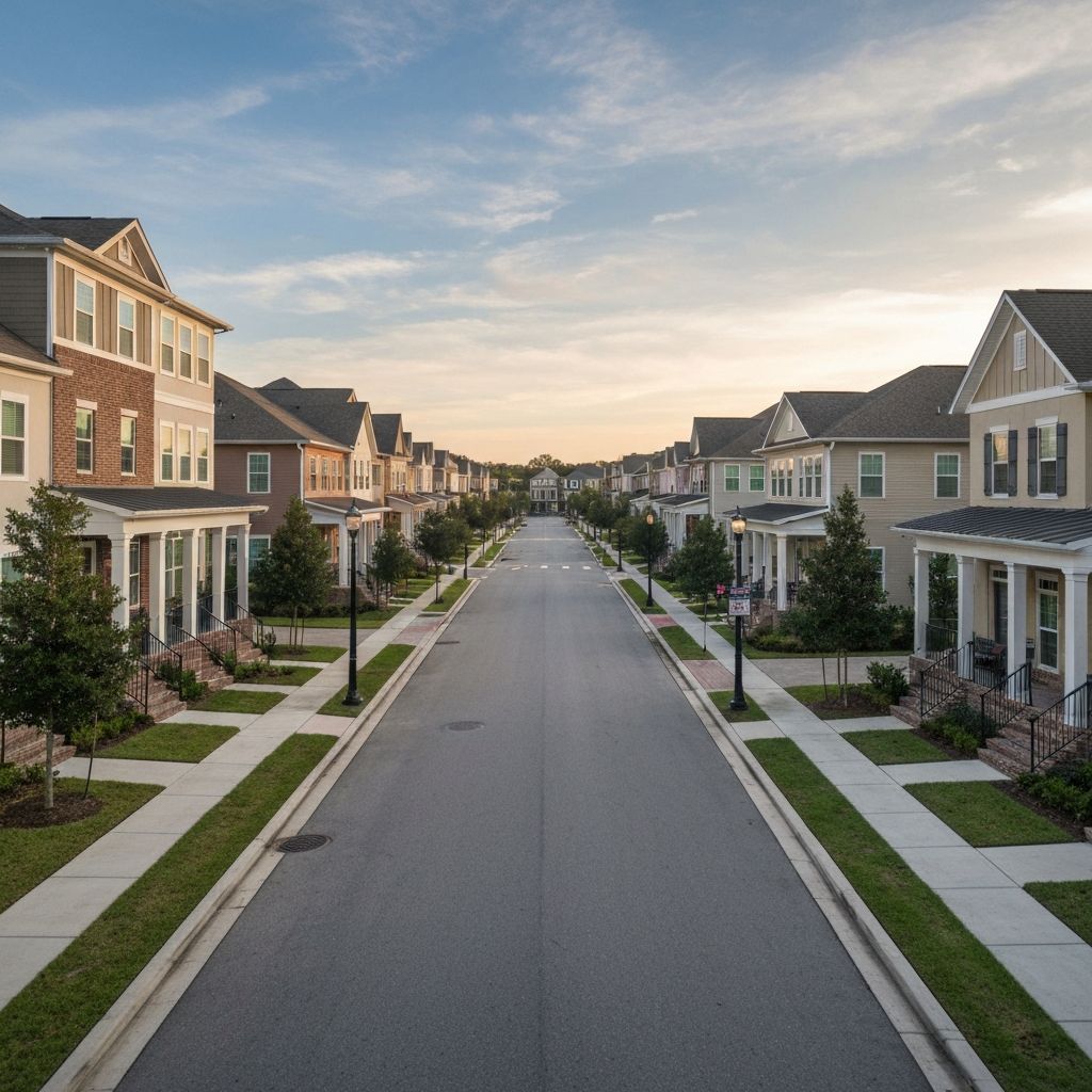 Baldwin Park Orlando homes - new urbanist architecture and tree-lined streets