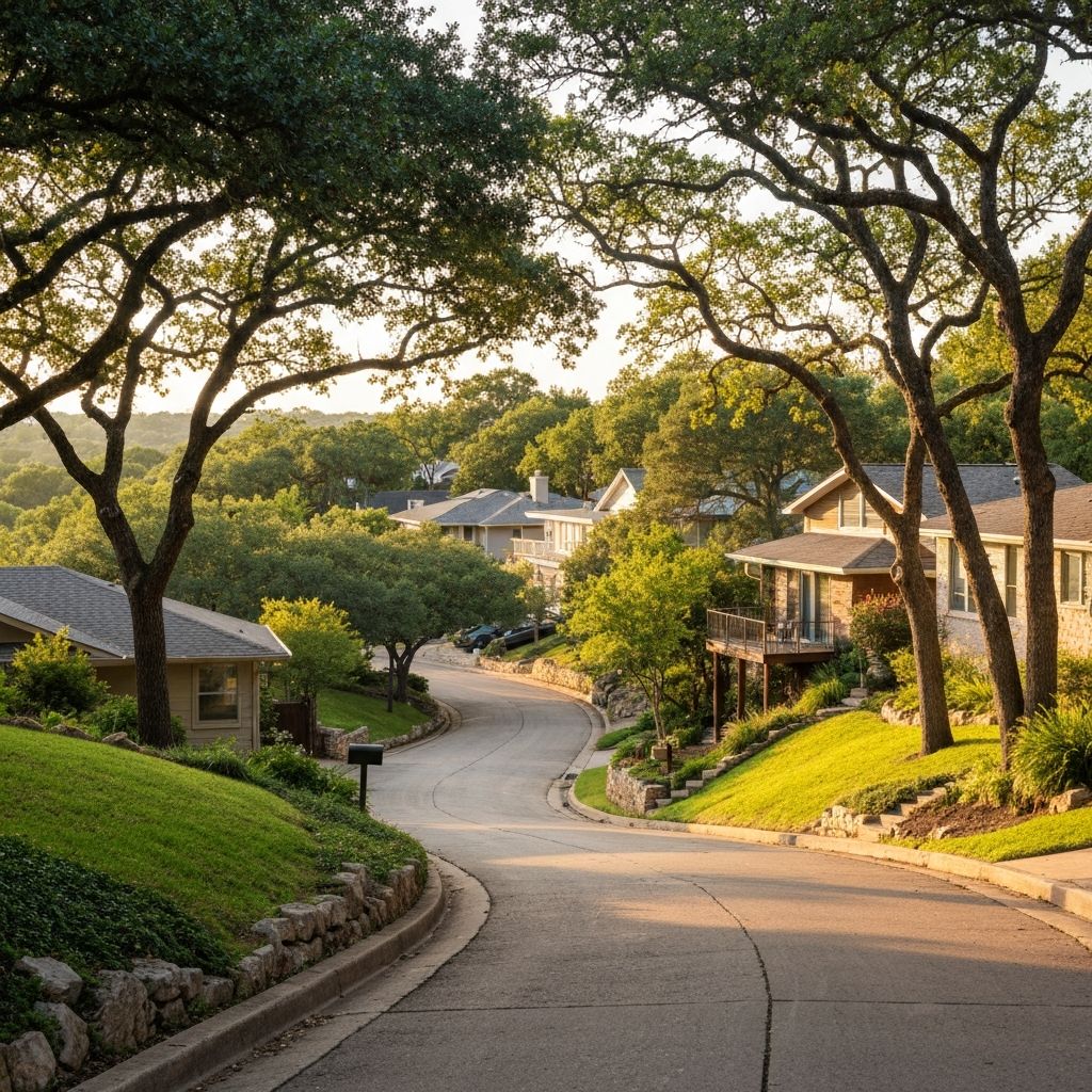 Barton Hills homes Austin TX hillside neighborhood