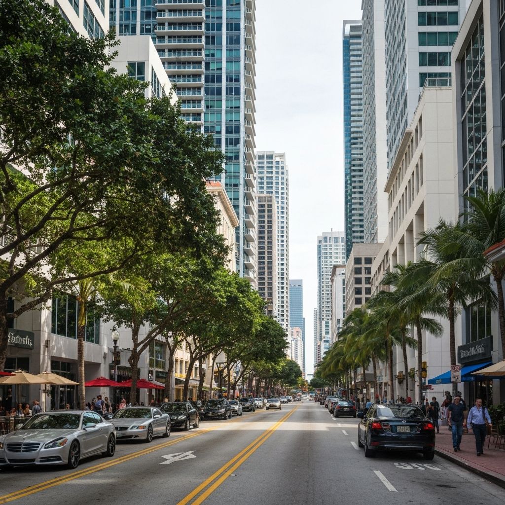 Brickell Avenue Miami moving truck