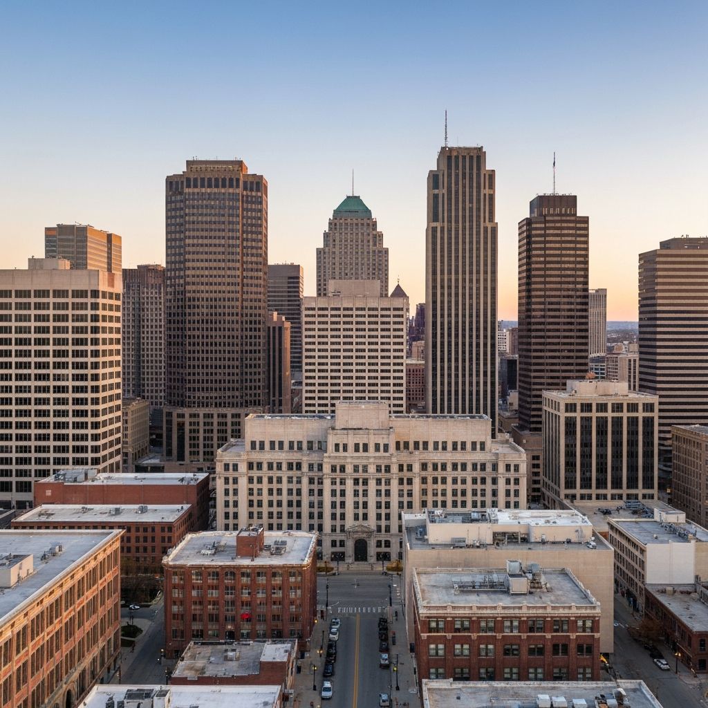 Downtown Kansas City KS skyline Minnesota Avenue movers