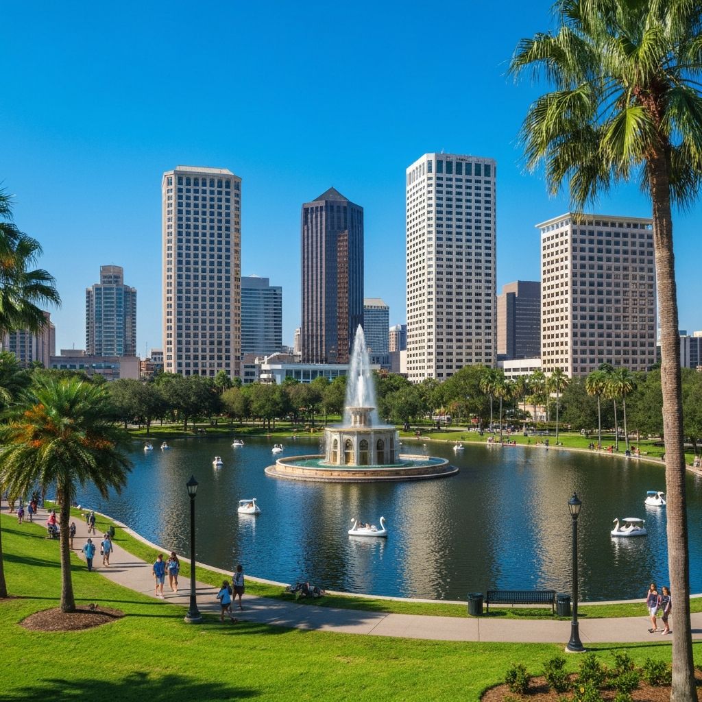 Lake Eola Park downtown Orlando neighborhoods