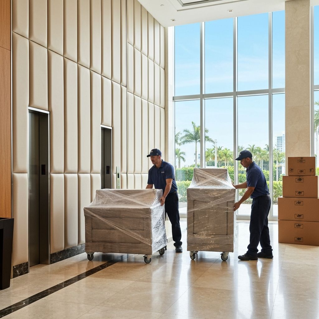 Professional movers in Edgewater Miami high-rise condo