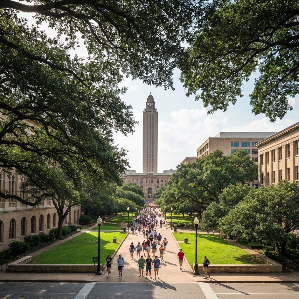 UT Austin campus near Hyde Park