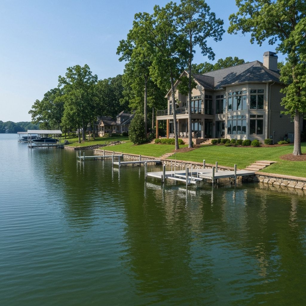 Lake Norman NC waterfront home with private boat dock