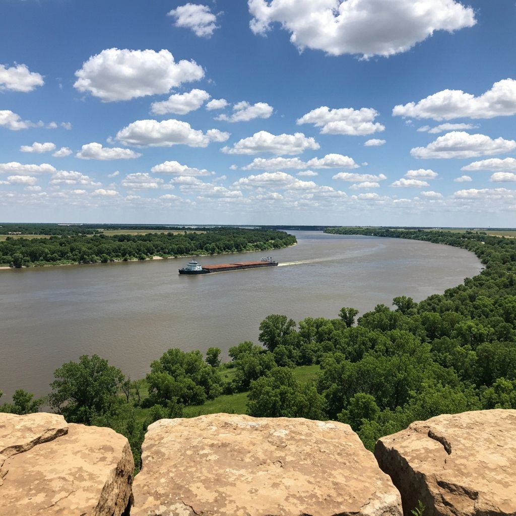 Missouri River view from Quindaro bluffs KCK