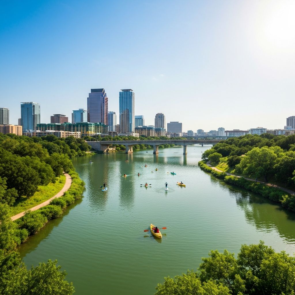 Lady Bird Lake Austin TX at South Lamar Blvd