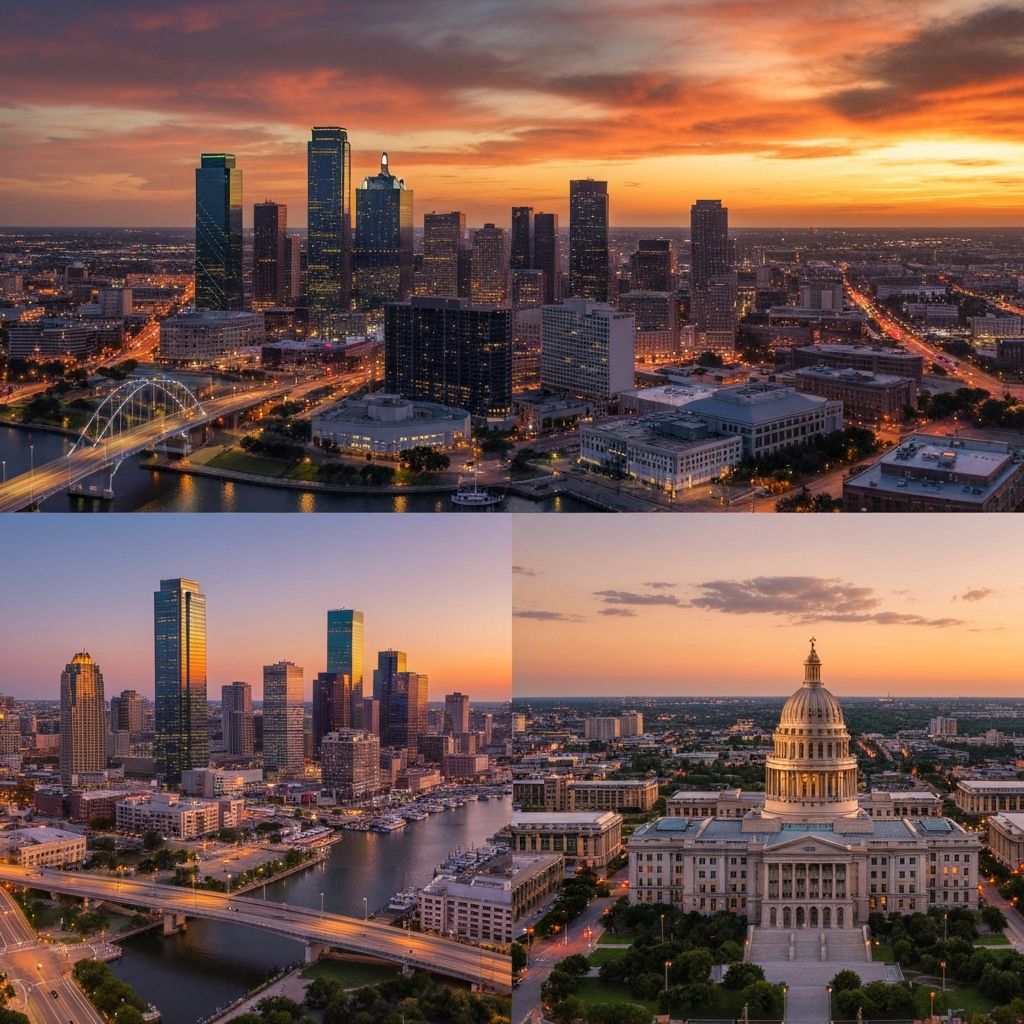 Texas skyline — Dallas, Houston, and Austin moving guide