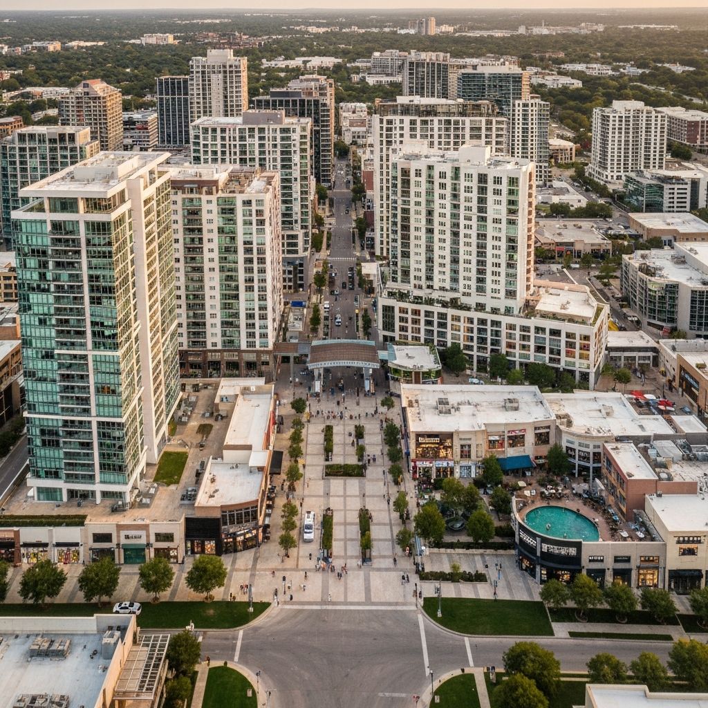 The Domain Austin TX luxury high-rise apartments and tech corridor movers