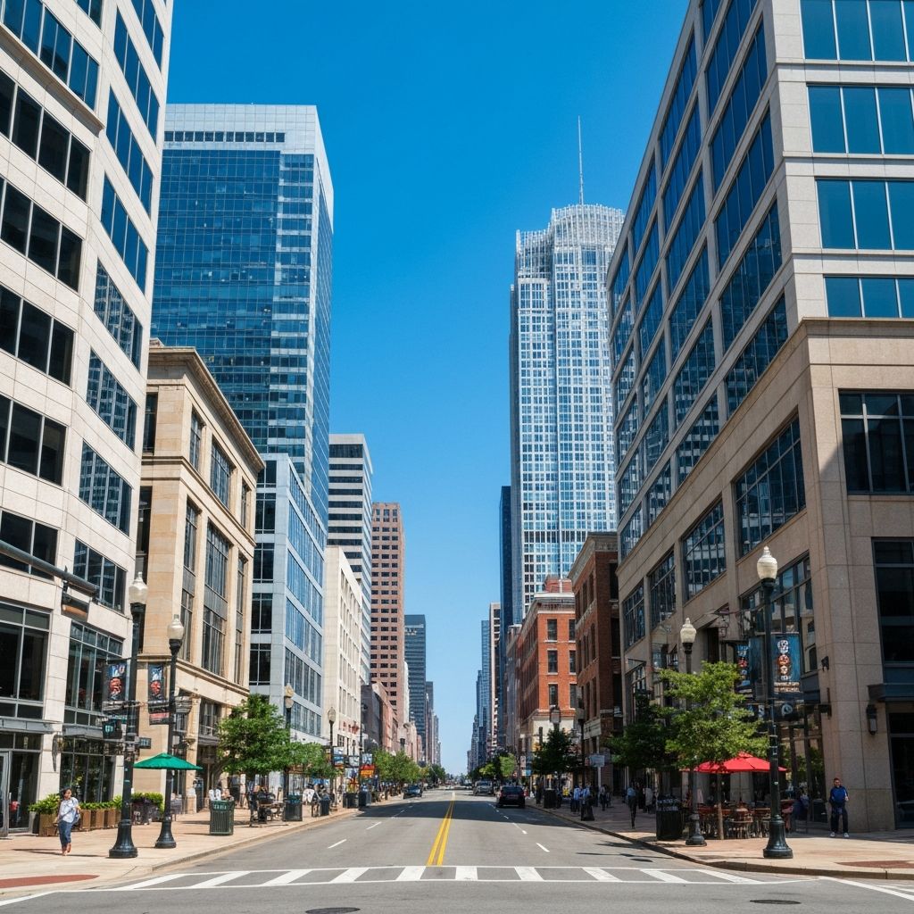 Tryon Street Uptown Charlotte NC financial district