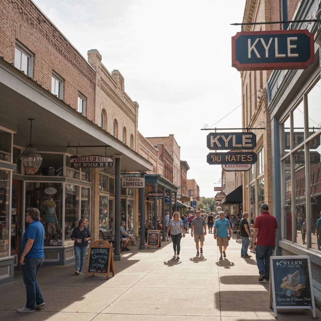 Hometown Kyle Texas historic downtown