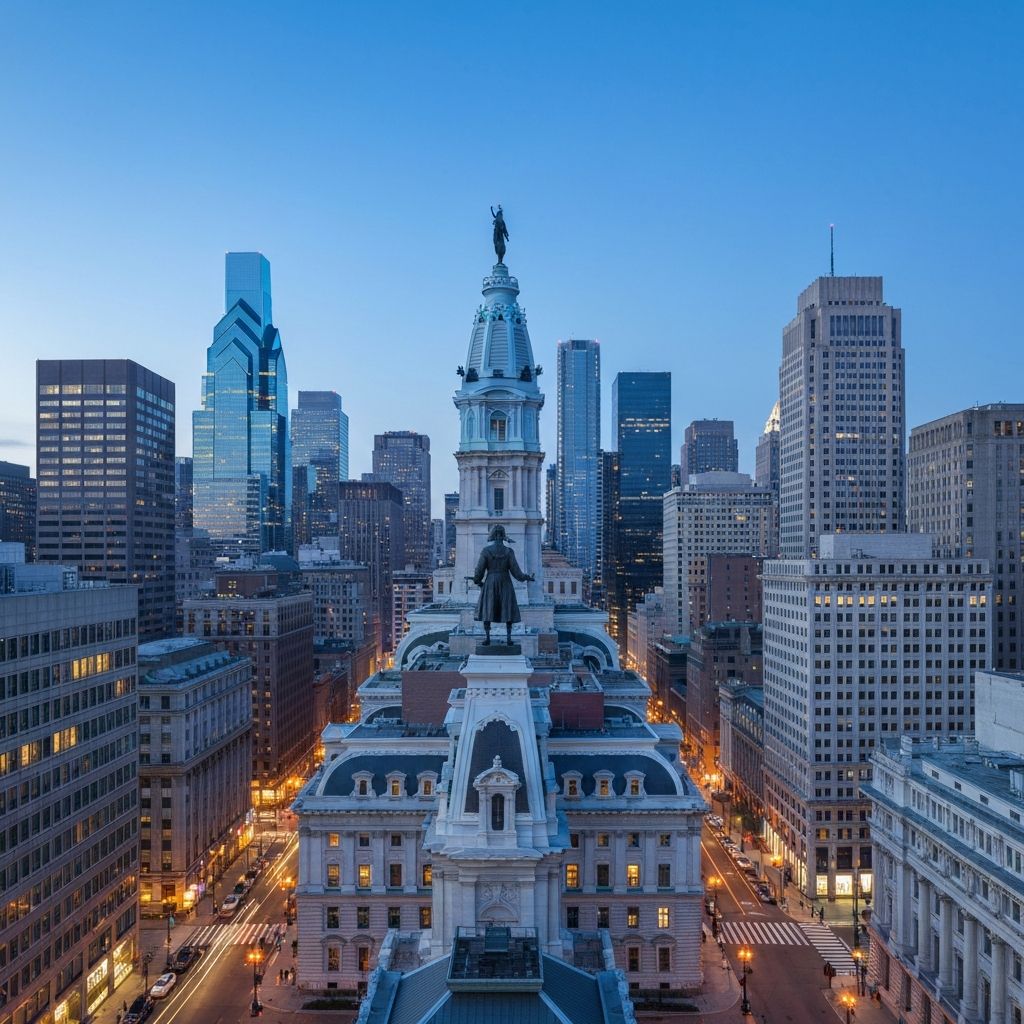 Philadelphia City Hall skyline
