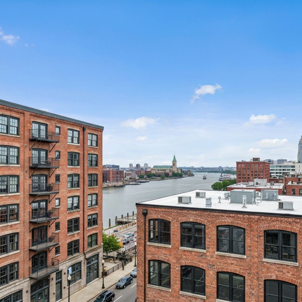 Delaware River waterfront lofts Philadelphia