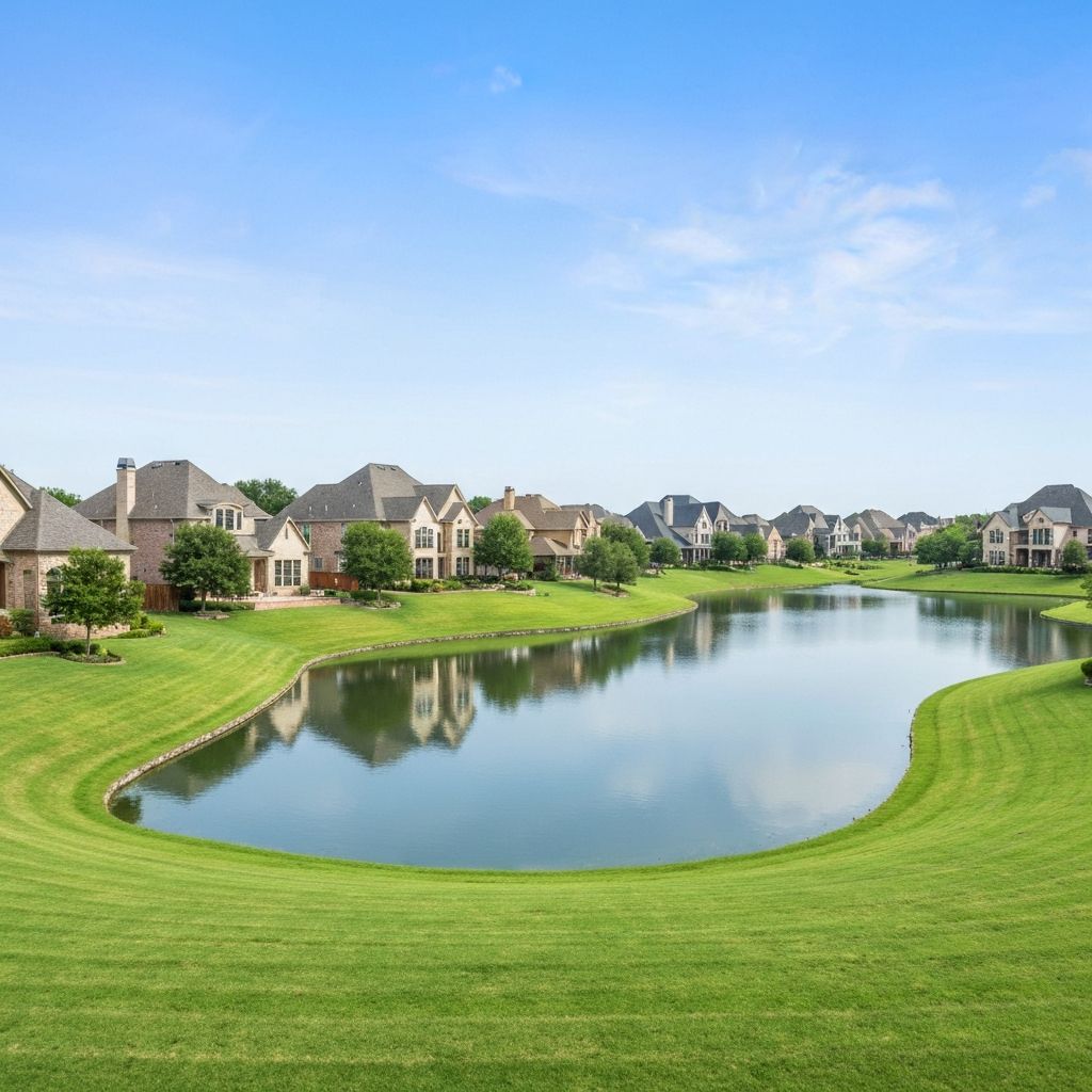 Kings Ridge Plano luxury homes with ponds