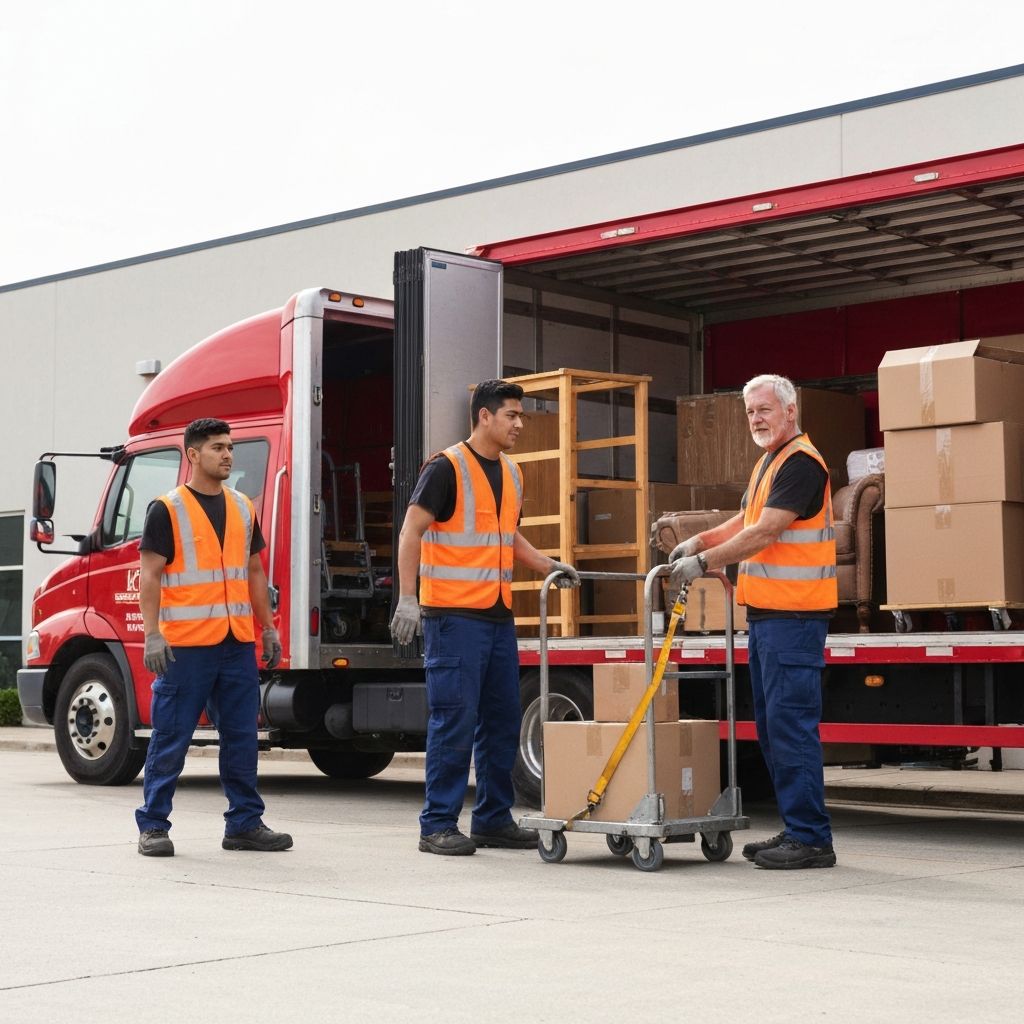 Professional movers loading a moving truck in Johnson City