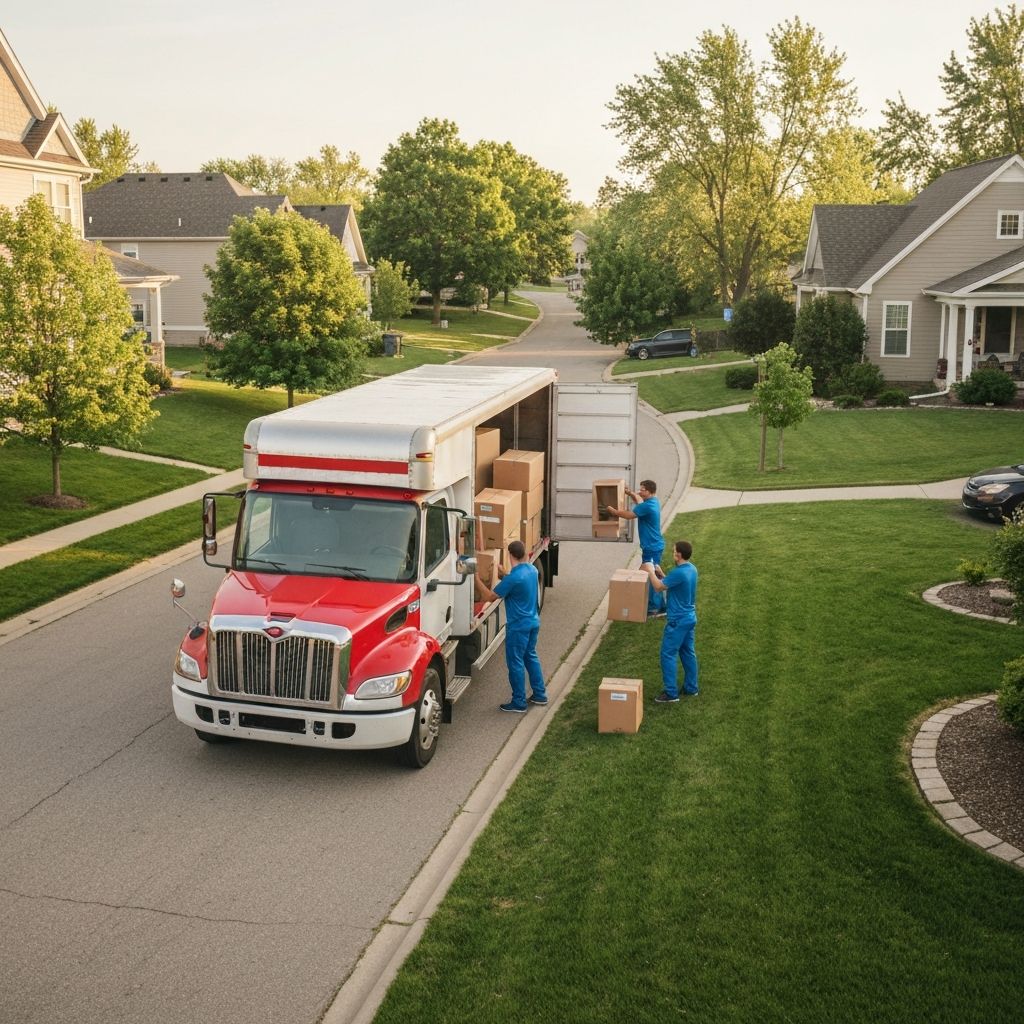 Professional Sun Prairie movers loading boxes into moving truck